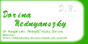 dorina mednyanszky business card